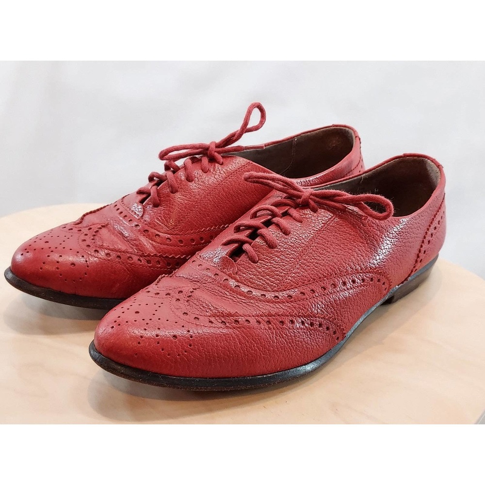 G.H. Bass & Co Mens | Red | Tailored Leather Oxford Dress Shoes Size 7.5M